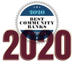 2020, ICBA Best Community Banks to Work For Award